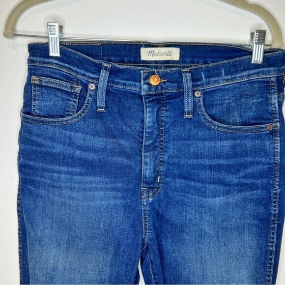 Madewell 10” High-Rise Skinny Jeans Dark Wash, Size 30 Ankle Length - Picture 3 of 7